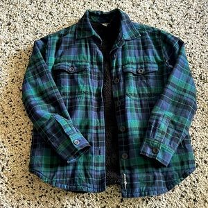 Eddie Bauer Sherpa Lined Flannel Jacket